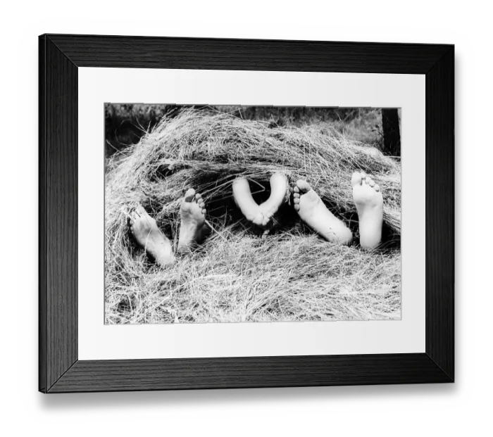 Framed Print : Six feet ca. 1970s, exact place unknown