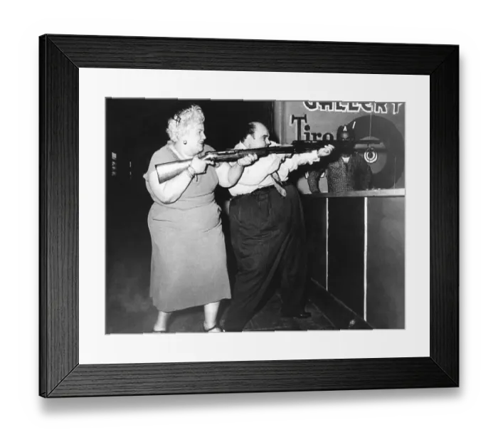 Framed Print : Thick couple shoots, ca. 1950, exact place unknown Framed Print : Thick couple shoots, ca. 1950, exact place unknown
