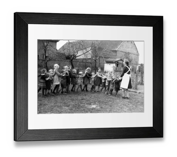 Framed Print : Children dance polonnaise, ca. 1955