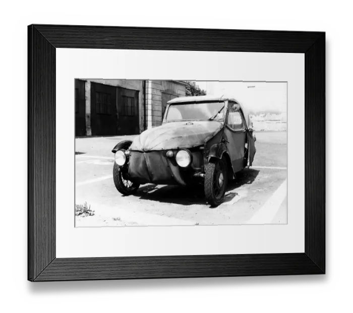 Framed Print : Strange old car, ca. 1955, Leipzig