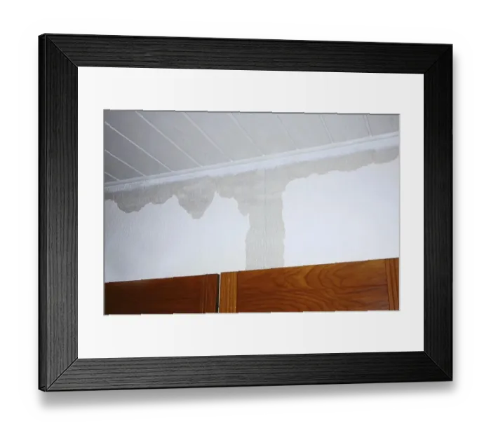 Framed Print : Interior, Wall with water damage, Germany, Europe Framed Print : Interior, Wall with water damage, Germany, Europe