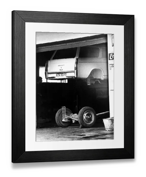 Framed Print : Car repair shop, between 50s and 60s Framed Print : Car repair shop, between 50s and 60s