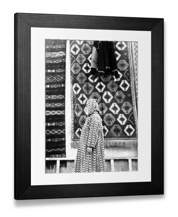 Framed Print : Similarity of carpet and clothes