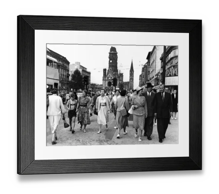Framed Print : Strolling on the Kudamm, Kurfuerstendamm