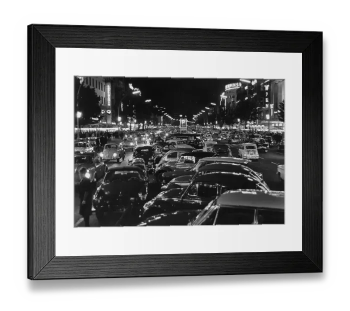 Framed Print : Kudamm, Kurfuerstendamm at night, ca Framed Print : Kudamm, Kurfuerstendamm at night, ca
