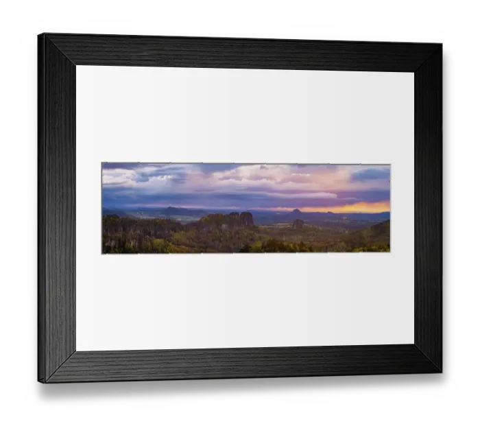 Framed Print : View of the Schrammstein chain