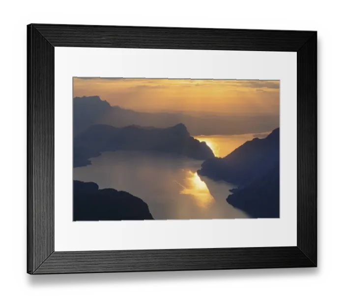 Framed Print : View from Fronalpstock to Lake Lucerne