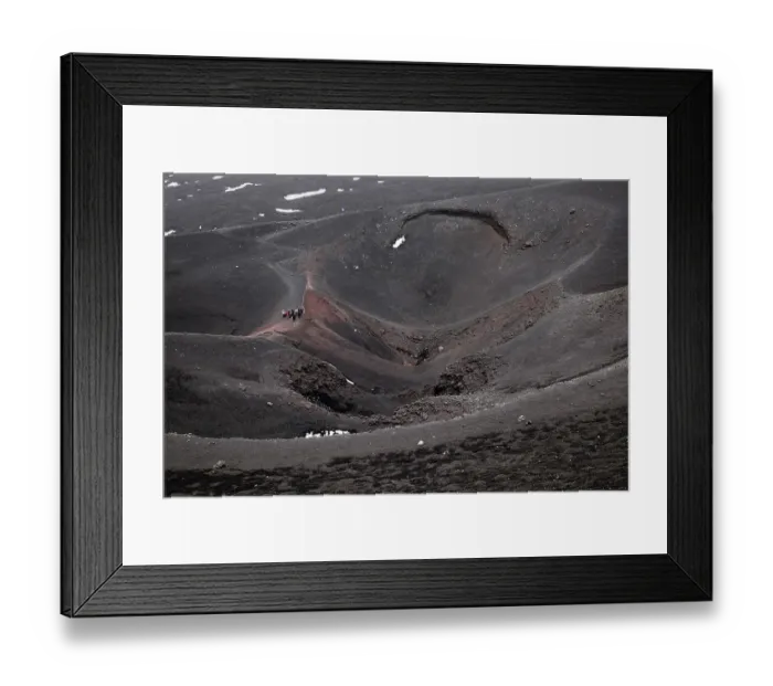 Framed Print : Craters, secondary craters of Mount Etna