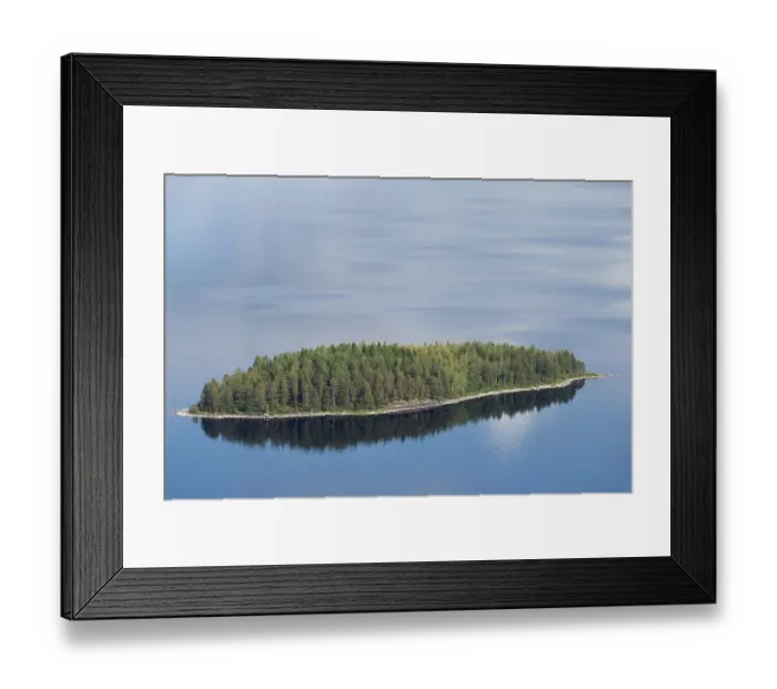 Framed Print : Forested island, Lake Pielinen