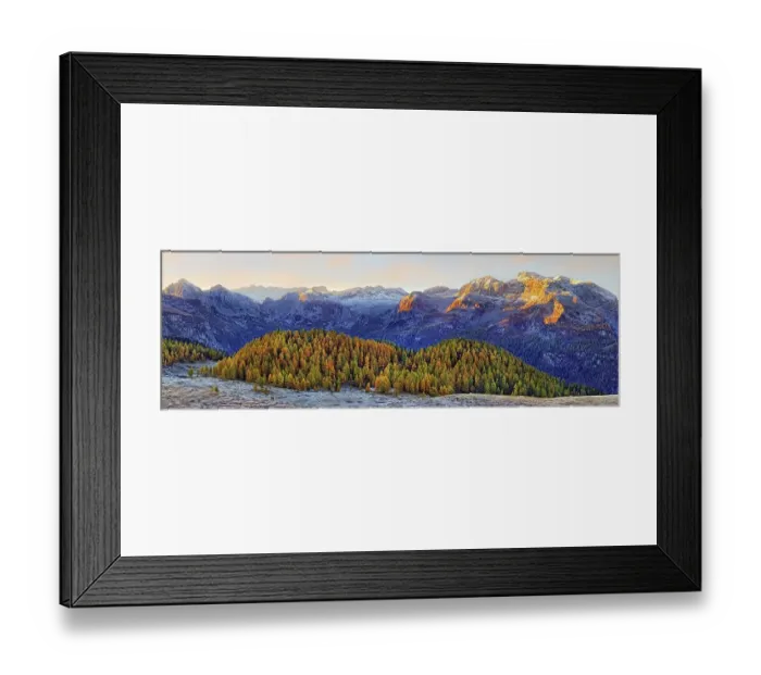 Framed Print : Mountain forest in hoar-frost with Stone Sea at sunrise