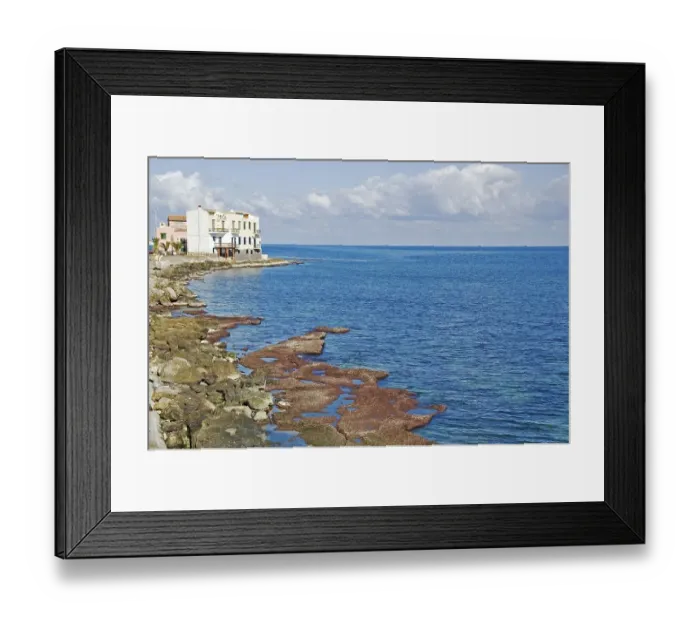 Framed Print : Houses near the sea, Zingara National Park Framed Print : Houses near the sea, Zingara National Park