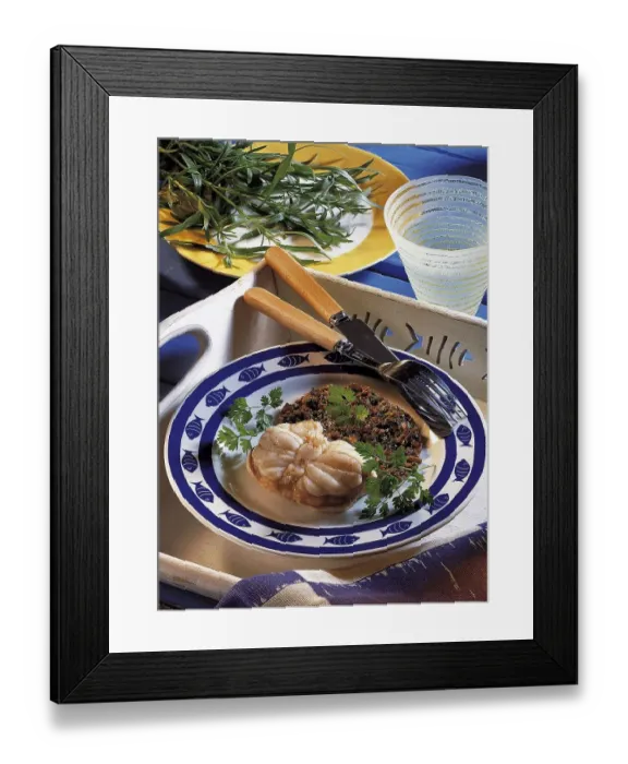 Framed Print : Monkfish in wine sauce, France, Europe Framed Print : Monkfish in wine sauce, France, Europe