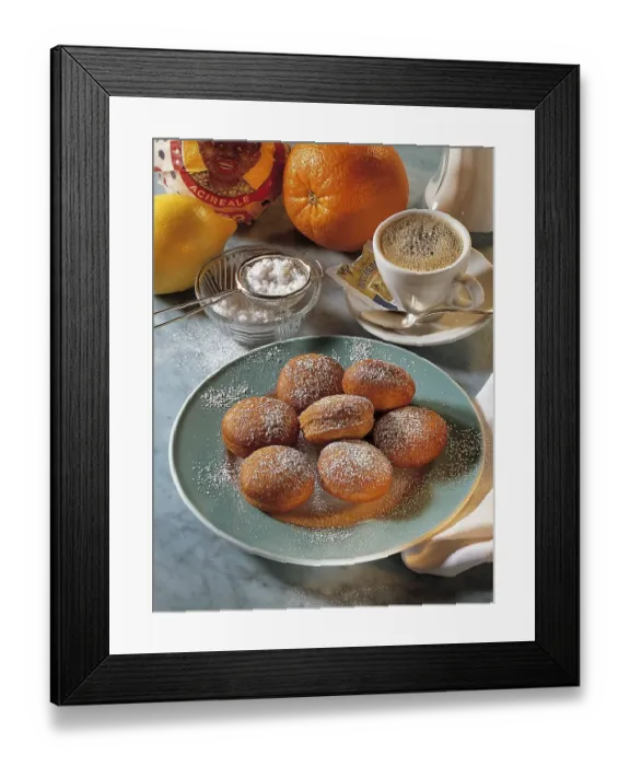 Framed Print : Tuscan cinnamon donuts, Italy, Europe