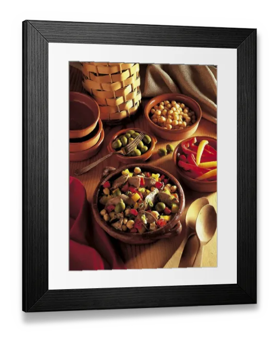 Framed Print : Basque lamb salad, Spain, Europe Framed Print : Basque lamb salad, Spain, Europe