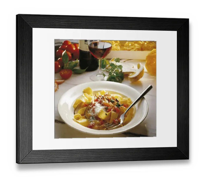 Framed Print : Pappardelle with porcini mushroom sauce