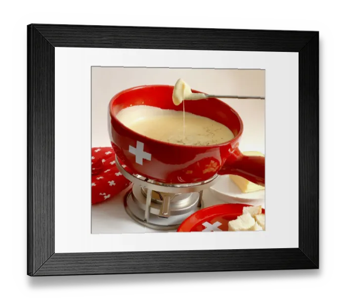 Framed Print : Cheese fondue