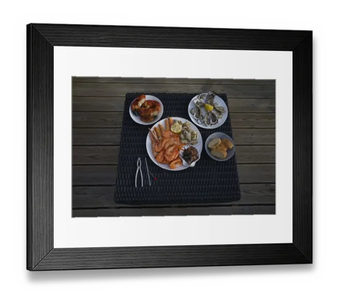 Framed Print : Assiette de Fruits de Mer, Breton seafood platter with oysters Framed Print : Assiette de Fruits de Mer, Breton seafood platter with oysters