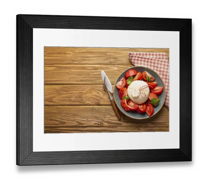 Framed Print : Italian salad with fresh tomatoes