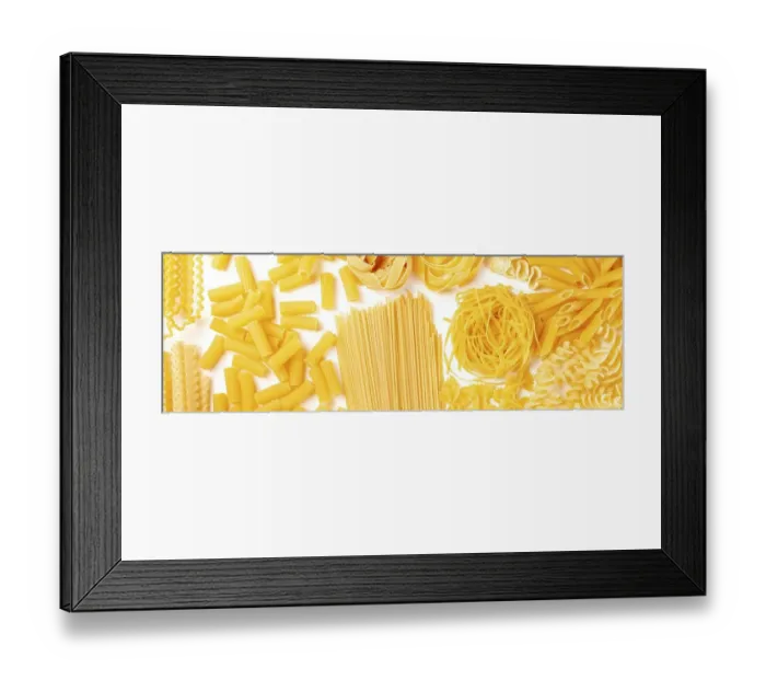 Framed Print : Italian pasta texture panoramic flatlay banner Framed Print : Italian pasta texture panoramic flatlay banner
