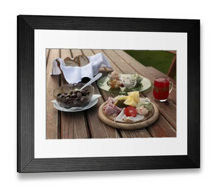 Framed Print : Brettljause, a plate with cold cuts Framed Print : Brettljause, a plate with cold cuts