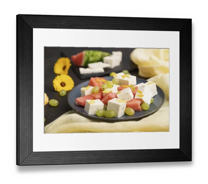 Framed Print : Vegetarian salad with watermelon Framed Print : Vegetarian salad with watermelon