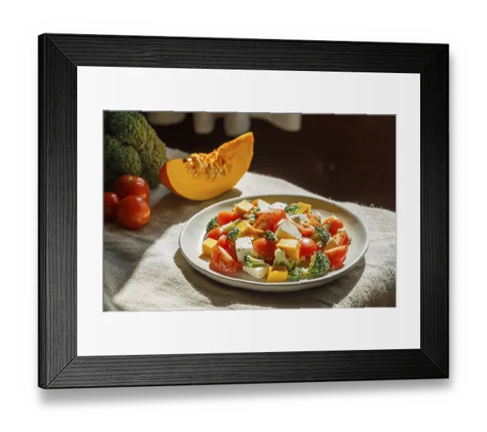 Framed Print : Vegetarian salad with broccoli Framed Print : Vegetarian salad with broccoli