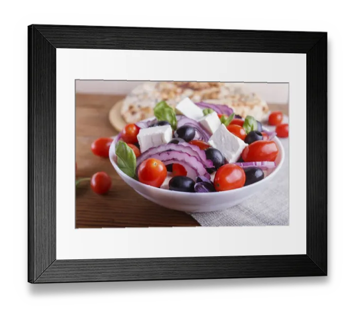 Framed Print : Greek salad with fresh cherry tomatoes Framed Print : Greek salad with fresh cherry tomatoes