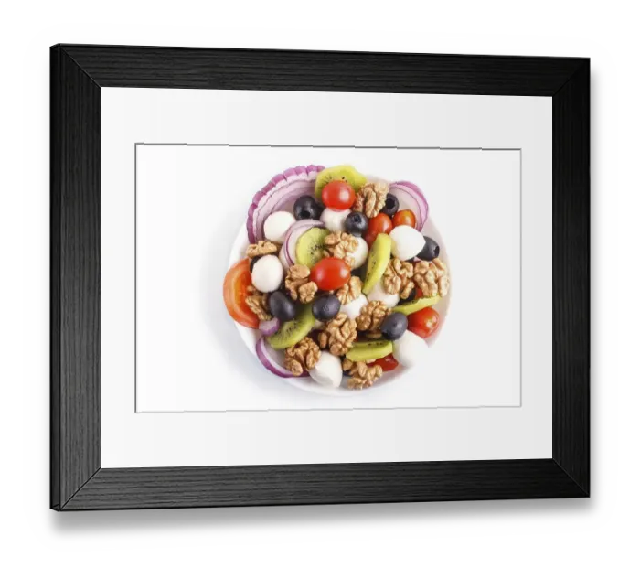 Framed Print : Salad with cherry tomatoes, mozzarella cheese Framed Print : Salad with cherry tomatoes, mozzarella cheese