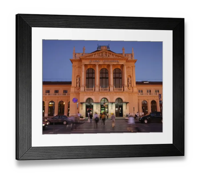 Framed Print : Zagreb Railway Station, Croatia, Europe