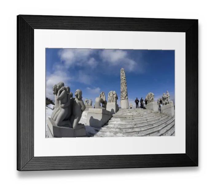 Framed Print : Sculptures in Vigeland Park, Oslo, Norway, Europe