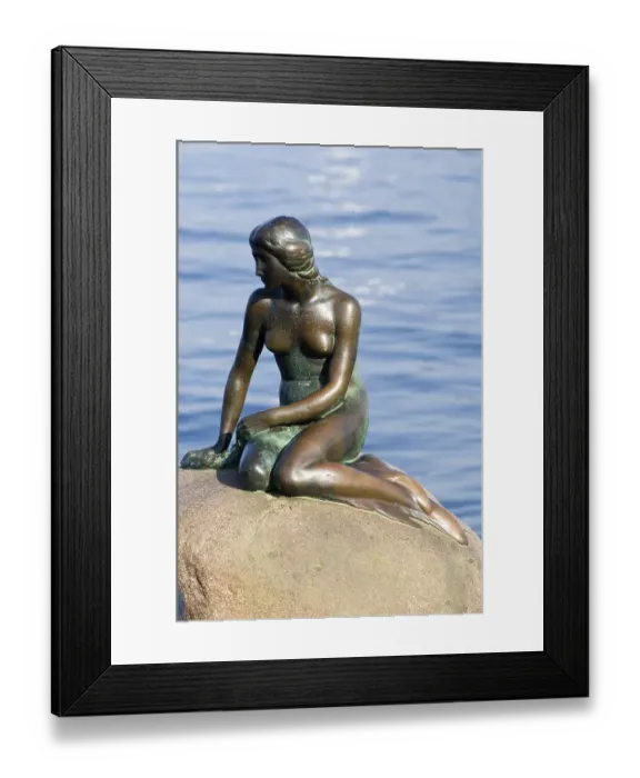 Framed Print : Little mermaid, landmark of Copenhagen
