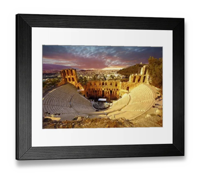 Framed Print : Odeon of Herodes Atticus, an amphitheater on the slopes of the Acropolis