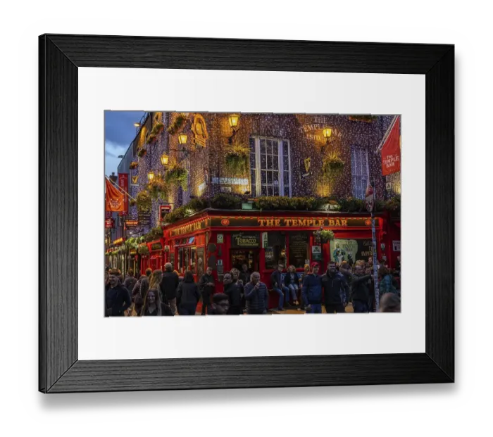 Framed Print : Blue hour at Temple Bar, Dublin, Ireland, Europe
