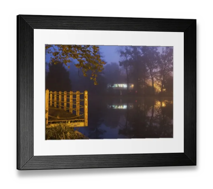 Framed Print : Foggy scene in a Maksimir park in Zagreb Framed Print : Foggy scene in a Maksimir park in Zagreb