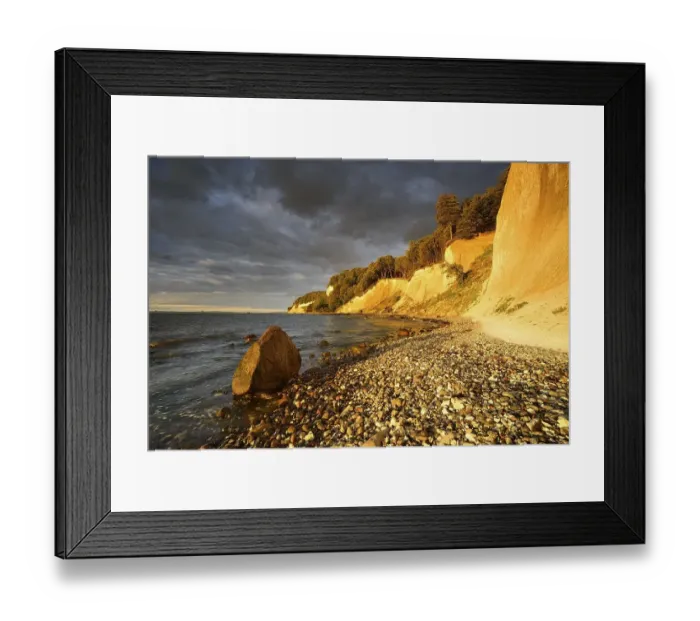 Framed Print : Chalk cliffs in early morning light