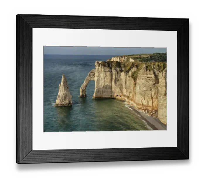 Framed Print : Europe, France, Normandy, the cliffs of Etretat
