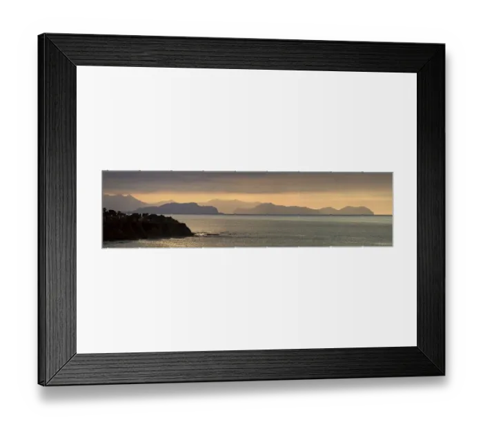 Framed Print : Coast, sunset, Cefalu, Sicily, Italy, Europe