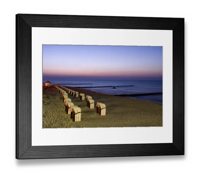 Framed Print : Beach chairs at the Kuehlungsborn Beach