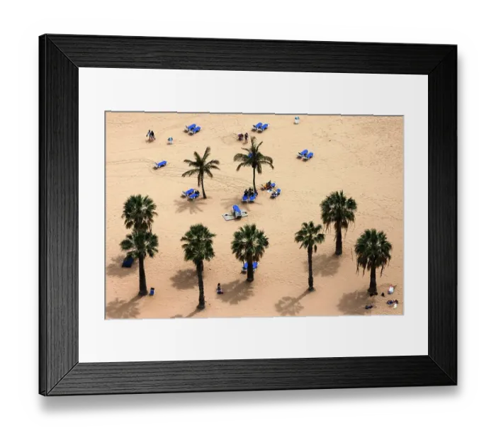 Framed Print : People lying on the beach, Playa de las Teresitas Framed Print : People lying on the beach, Playa de las Teresitas