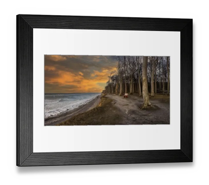 Framed Print : Panorama Steep Coast Baltic Sea Nienhagen