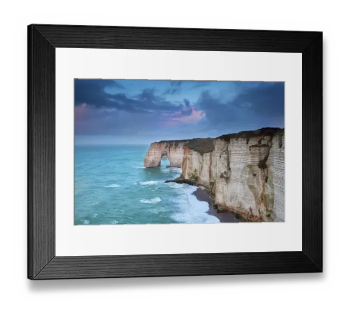 Framed Print : Rocky cliff in azure ocean waves Framed Print : Rocky cliff in azure ocean waves
