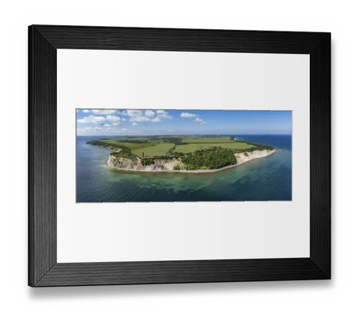 Framed Print : Aerial view of Cape Arkona with chalk cliffs Framed Print : Aerial view of Cape Arkona with chalk cliffs