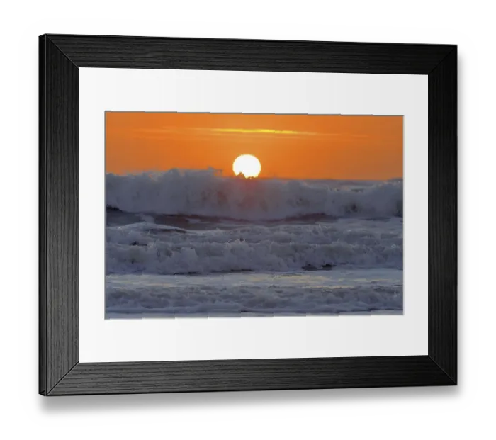 Framed Print : Sunset over Wave fringe, North Sea Framed Print : Sunset over Wave fringe, North Sea