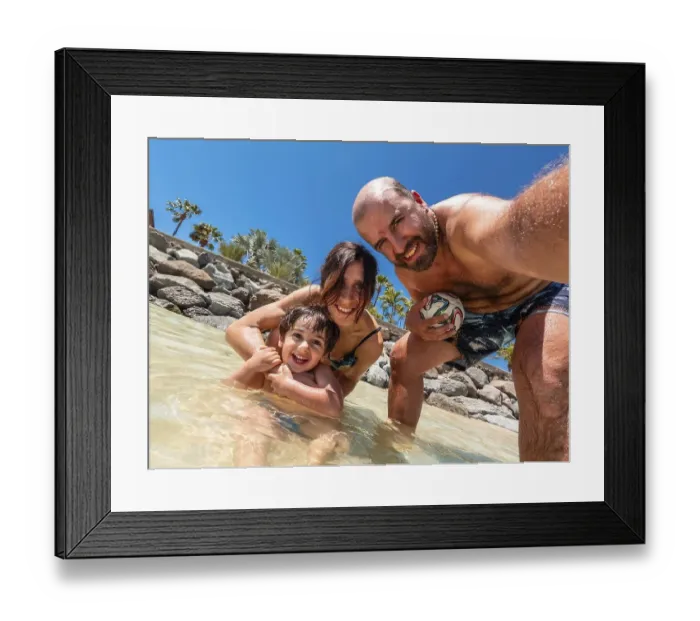 Framed Print : A family on vacation on a beach in the Canary Islands Framed Print : A family on vacation on a beach in the Canary Islands