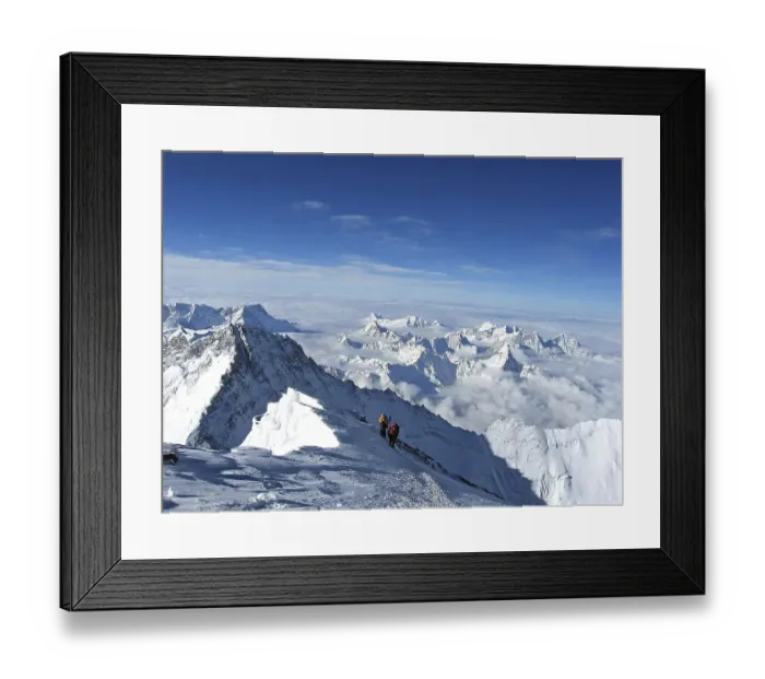 Framed Print : Austrian Geri Winkler from Vienna on his last steps to the summit of Mount Everest 8848m Framed Print : Austrian Geri Winkler from Vienna on his last steps to the summit of Mount Everest 8848m