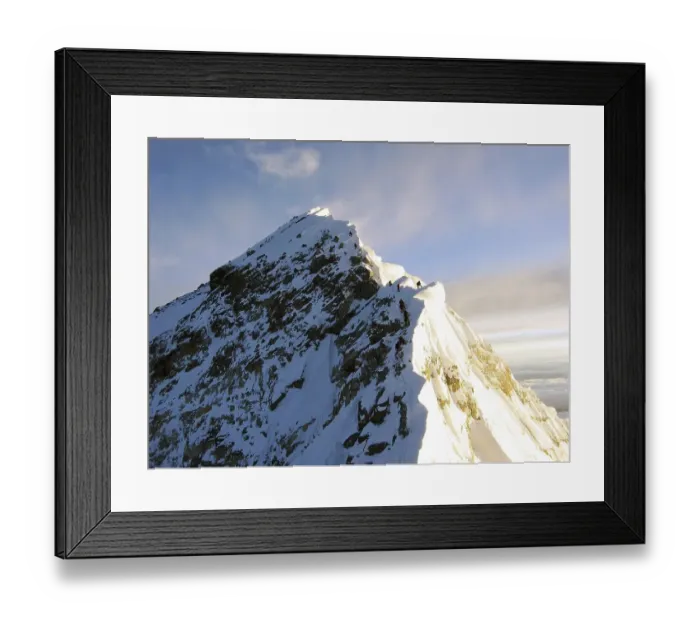 Framed Print : Climbers on the Summit Ridge to the summit of mount Everest Framed Print : Climbers on the Summit Ridge to the summit of mount Everest