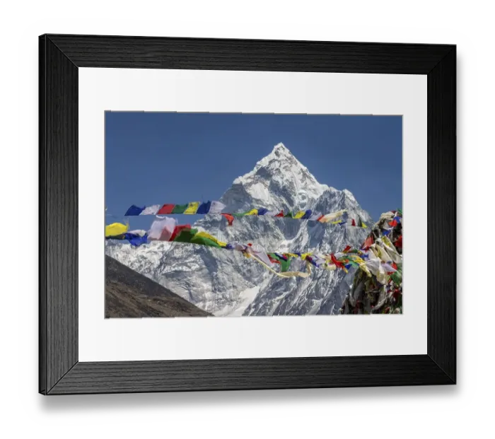 Framed Print : Ama Dablam, the well-known mountaineering peak in the Everest Region