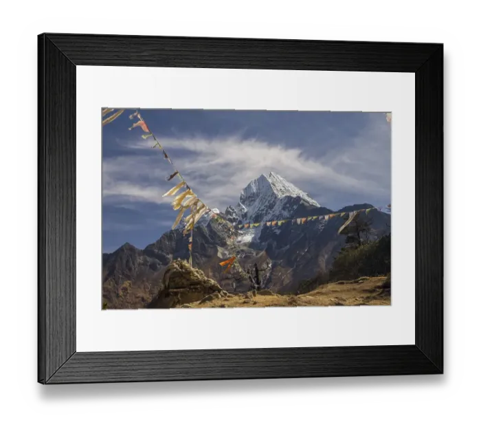 Framed Print : Thamserku peak, the six-thousander
