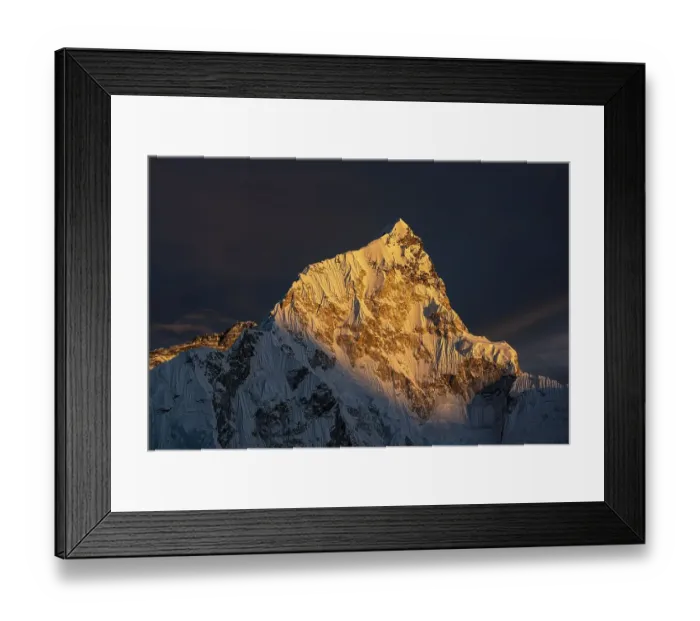 Framed Print : View from Kala Patthar in the evening light on Nuptse west flank