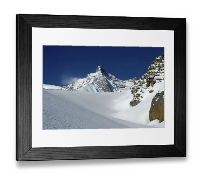 Framed Print : Mountain peak in deeply snowed in high mountains Thorung La Pass Annapurna Region Nepal Framed Print : Mountain peak in deeply snowed in high mountains Thorung La Pass Annapurna Region Nepal